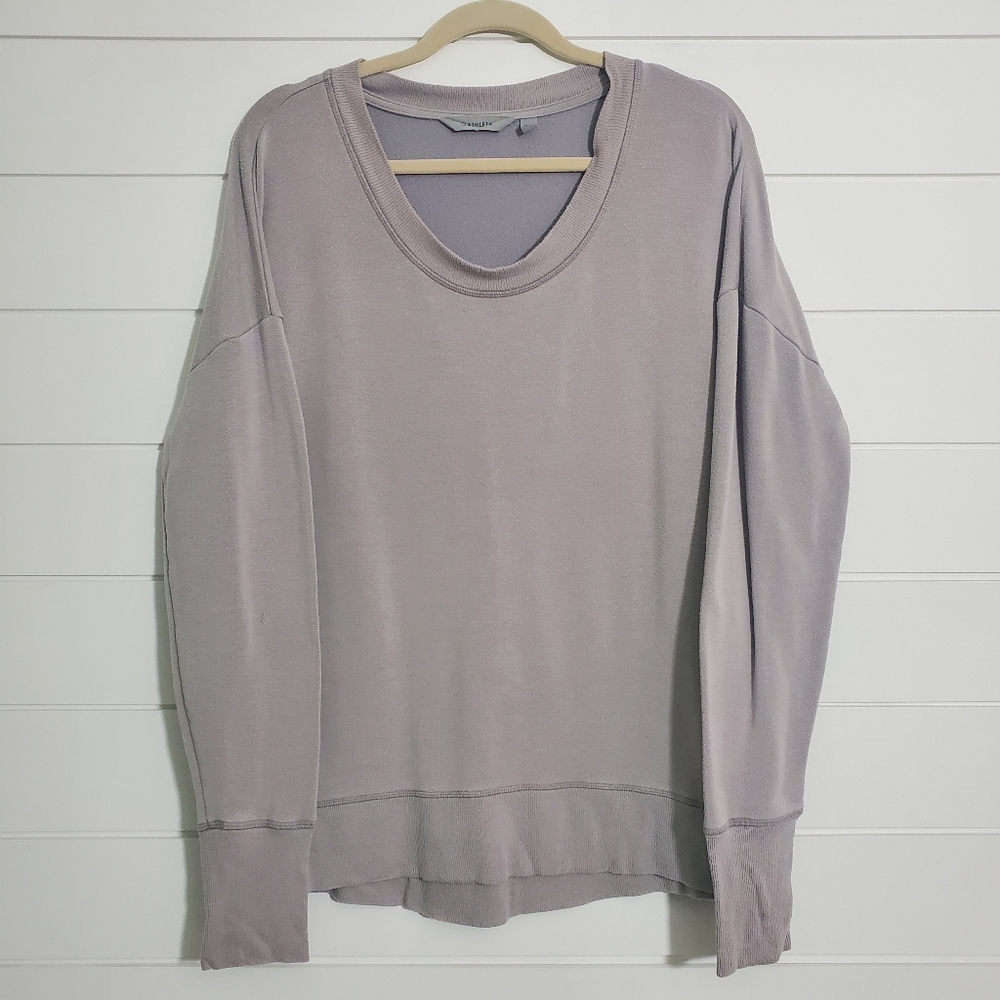 ATHLETA COASTER LUXE SWEATSHIRT Gray long sleeve top,sweater size L